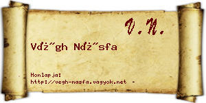 Végh Násfa névjegykártya