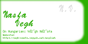nasfa vegh business card